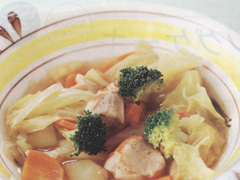 鶏肉と春キャベツのスープ煮