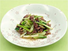 うるいとほたるイカの塩レモン和え