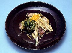 白身魚のおぼろ蒸しくずあんかけ
