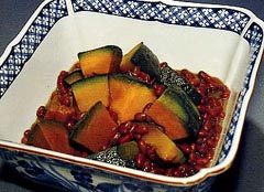 小豆とかぼちゃの煮物