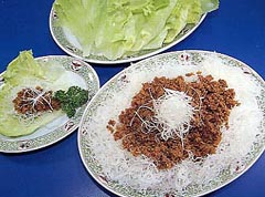 春雨と牛ミンチのレタス包み