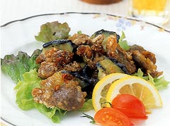 砂肝のから揚げピリ辛風味