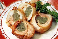蕗の鶏肉巻