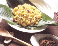 味噌そぼろ添え　炊き込みカレーピラフ