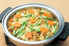 山菜カレーそばめし