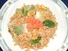明太子とレタスの炒飯