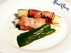 茄子のベーコン巻き