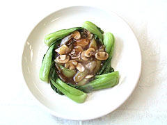 青梗菜のかき油炒め