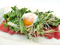 まぐろと水菜の香味サラダ