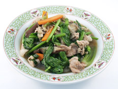 ほうれん草と豚肉の炒め物