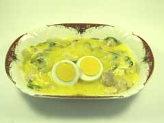 高野豆腐とホウレン草のグラタン
