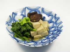 高野豆腐としいたけの含め煮