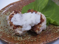 長いものチキンハンバーグ