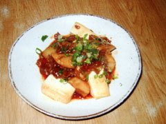 牛肉とレンコンのうまみそ煮