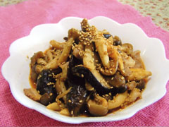 きのこのコチュジャン炒め