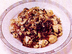 豆腐と高菜の炒めもの