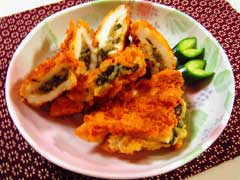 広島菜入りチーズはんぺんフライ