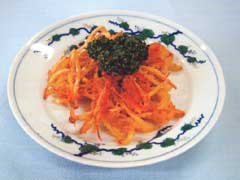 もやしとカニかまのカレーかき揚げ