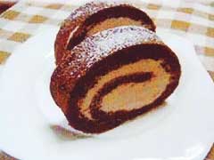 チョコレートのロールケーキ