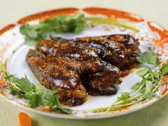 ナスのひき肉はさみ焼き