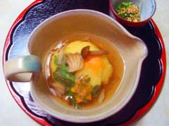 秋一杯芋まんじゅうのあんかけ風