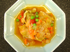 キャベツと豚肉のトマト煮