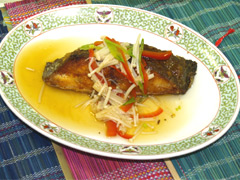 揚げカレイの野菜あんかけ