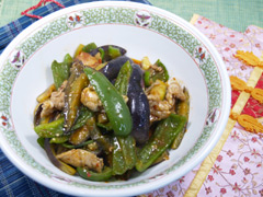 豚肉と茄子のピリ辛炒め