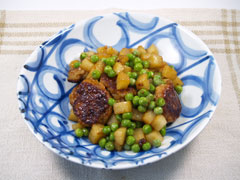 長芋と鶏つくねの甘辛煮