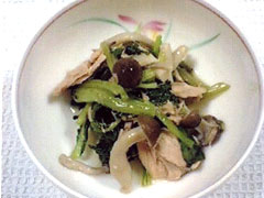 小松菜とツナのさっと煮