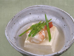 えび豆腐の中華あんかけ