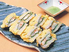 海老とれんこんの挟み揚げ