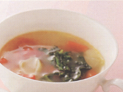 残り野菜のミネストローネ