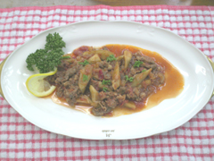 牛肉とごぼうのイタリアン風