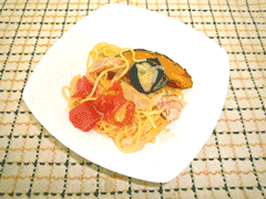 夏野菜のパスタ