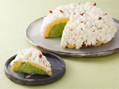 抹茶のムースケーキ