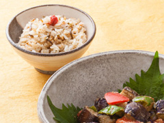煎り玄米梅ご飯