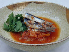 青魚のおろしキムチ煮