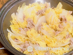 白菜とツナの蒸し物