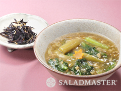 小松菜と茄子の炒め煮