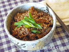 薄切りカルビの焼肉丼