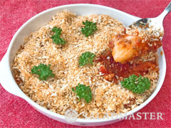 お餅のミートグラタン