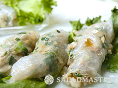 えびとれんこんの蒸し春巻き