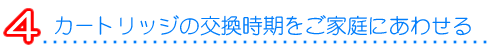 4．カートリッジの交換時期にこだわる